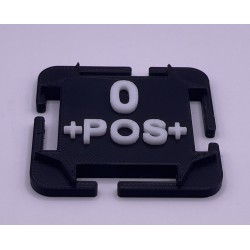 Attache molle groupe sanguin en PLA noir et blanc