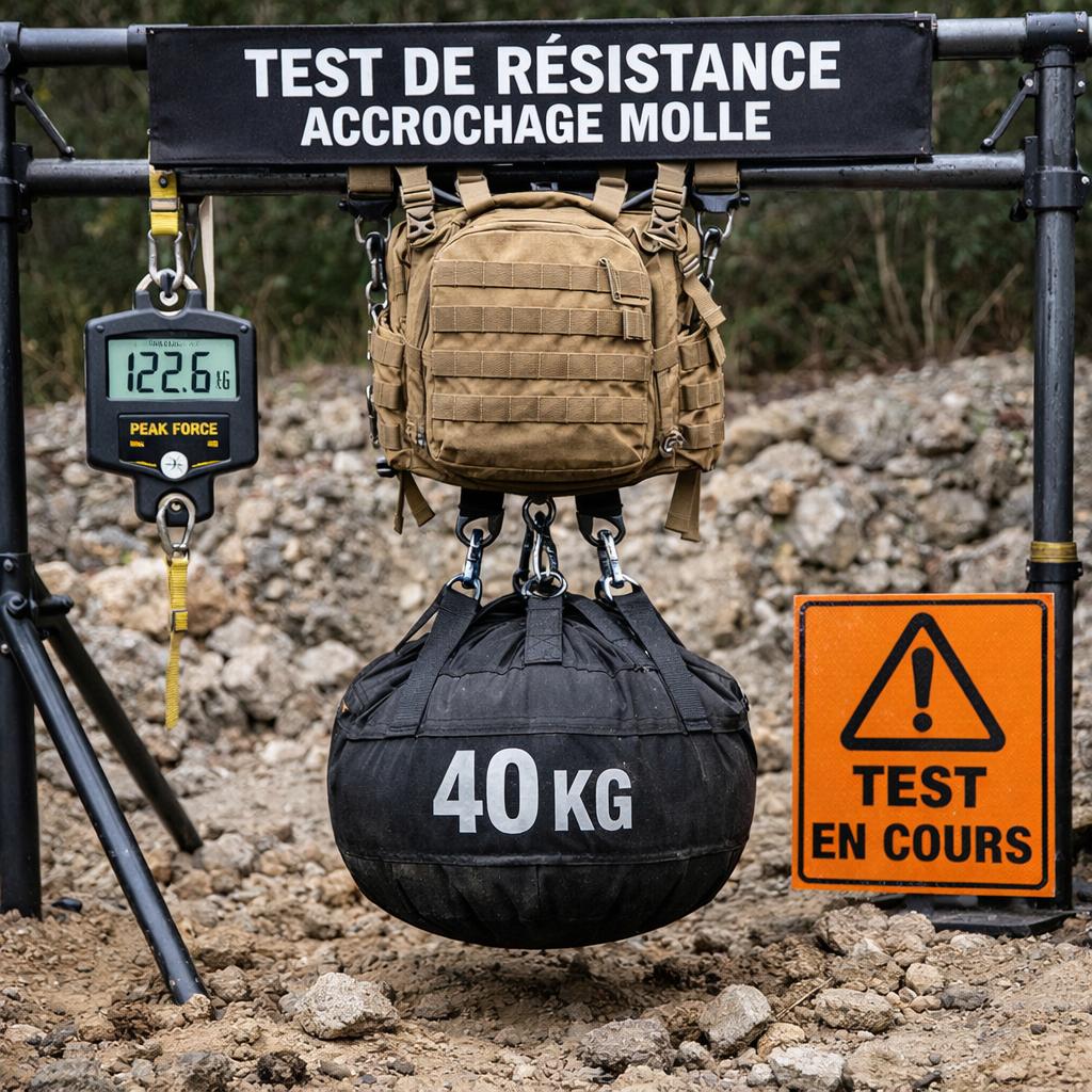 Test de résistance : accrochage MOLLE