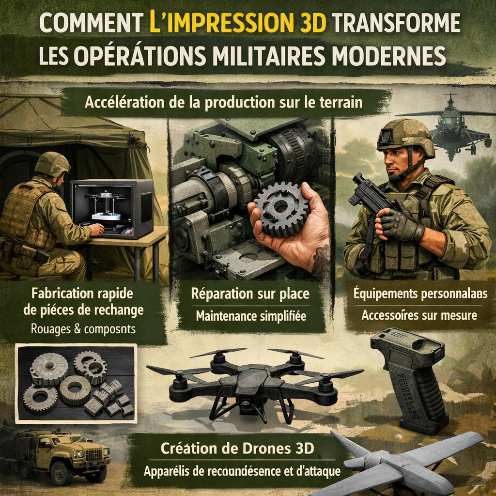 Comment l’impression 3D transforme les opérations militaires modernes